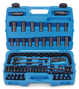 Socket Set, 122-pc, SAE/Metric, CRV, Black Steel Finish