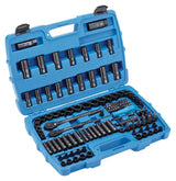 Socket Set, 122-pc, SAE/Metric, CRV, Black Steel Finish