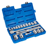 Socket Set 20-pc, 3/4-in Drive, SAE, Steel, Chrome