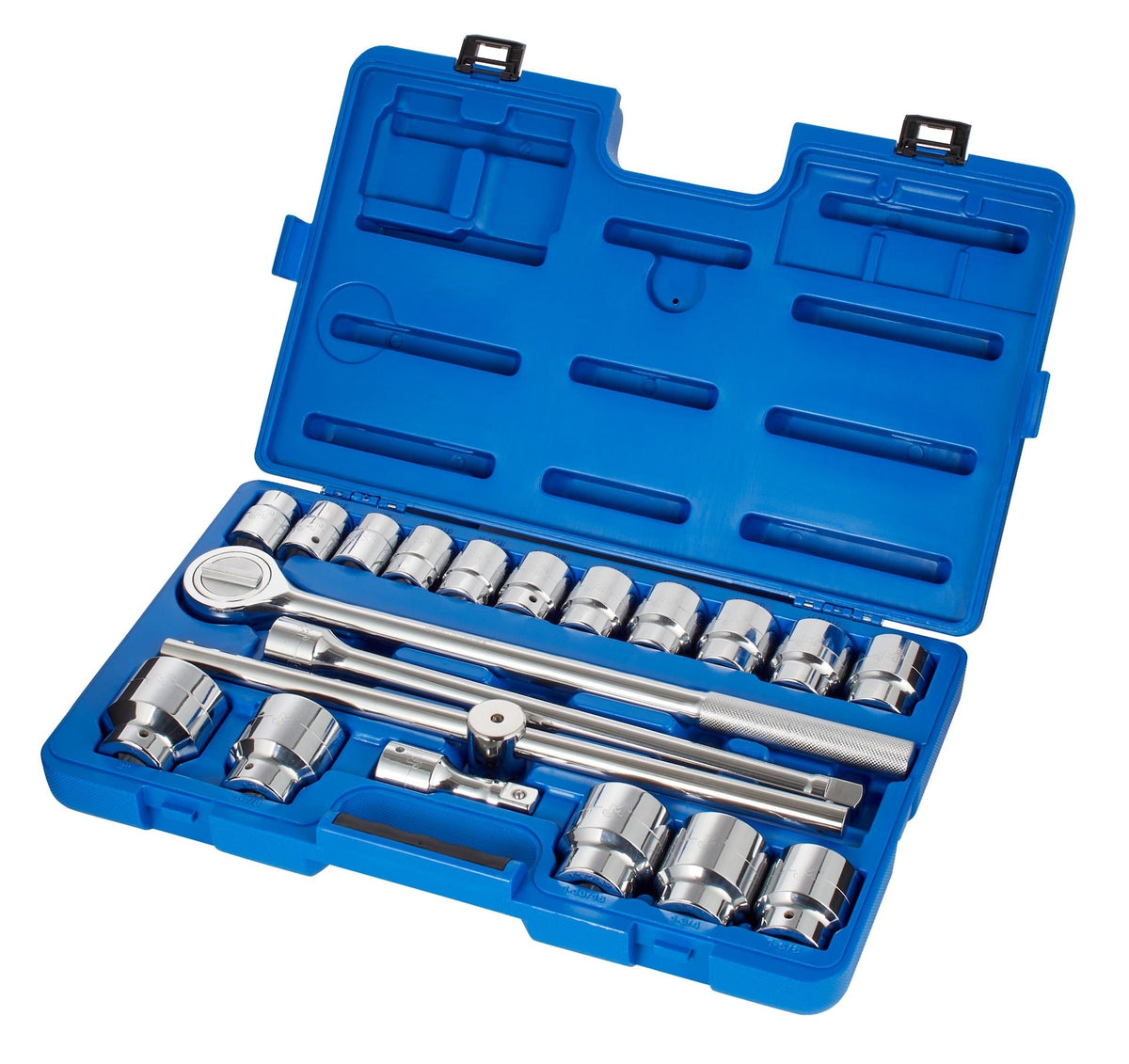 Socket Set 20-pc, 3/4-in Drive, SAE, Steel, Chrome