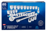 Socket Set 20-pc, 3/4-in Drive, SAE, Steel, Chrome