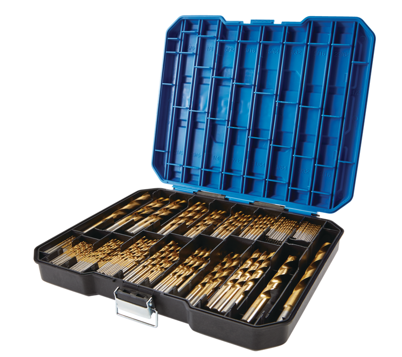 Titanium Drill Bit Set for Wood, Metal, Plastic, 230-pc I8615