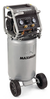 MAXIMUM 15-Gallon Oil-Free Quiet Portable Vertical Air Compressor with Top Tray