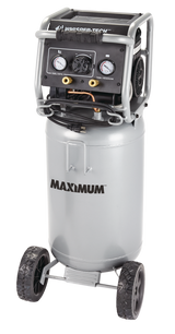 MAXIMUM 15-Gallon Oil-Free Quiet Portable Vertical Air Compressor with Top Tray