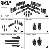 MAXIMUM 3/8-in & 1/2-in Drive Professional Grade Impact Socket Set, 83-pc, CRMO