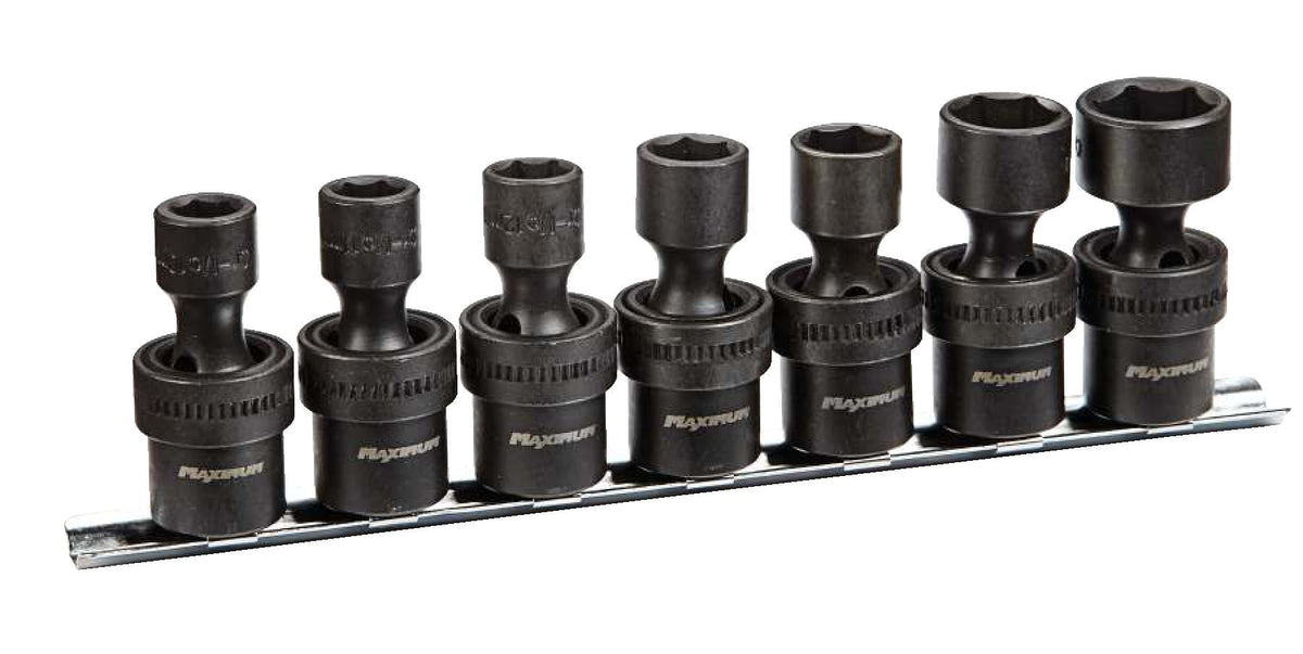 MAXIMUM 3/8-in Drive Swivel Impact Socket Set, 7-pc, Metric, CRMO