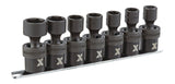 MAXIMUM 3/8-in Drive Swivel Impact Socket Set, 7-pc, Metric, CRMO