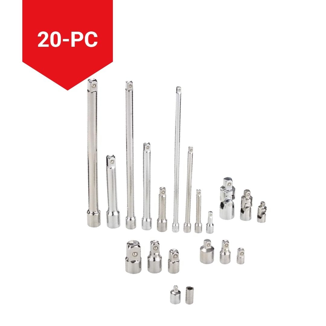 MAXIMUM Extension Tool & Socket Accessory Set, 20-pc