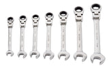 MAXIMUM Flexhead Ratcheting Wrench Set, Alloy Steel, Metric, 7-pc