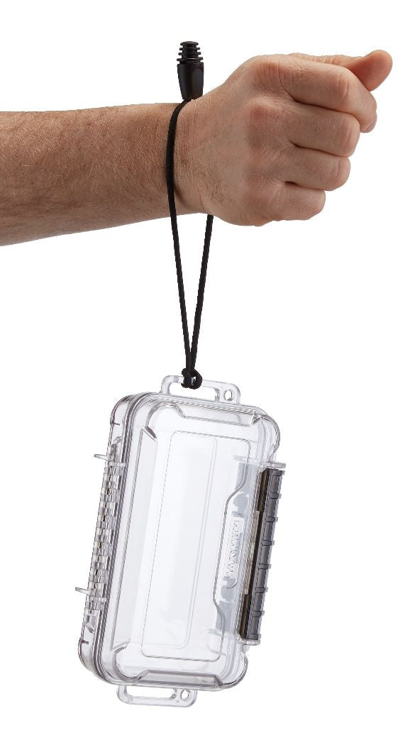 MAXIMUM IP68 Portable Plastic Water Resistant Case with Wrist Strap, Small