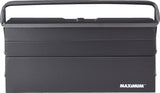 MAXIMUM Portable 5-Tray Cantilever Tool Box, Black, 21-in