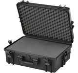 MAXIMUM Portable IP67 Waterproof Case/Tool Box with Foam Layers, Black, Large, 22-in