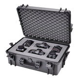 MAXIMUM Portable IP67 Waterproof Case/Tool Box with Foam Layers, Black, Large, 22-in
