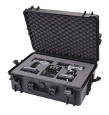 MAXIMUM Portable IP67 Waterproof Case/Tool Box with Foam Layers, Black, Large, 22-in