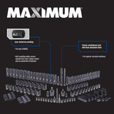 MAXIMUM Professional Grade Impact Socket Set, 150-pc, SAE / Metric, CRMO