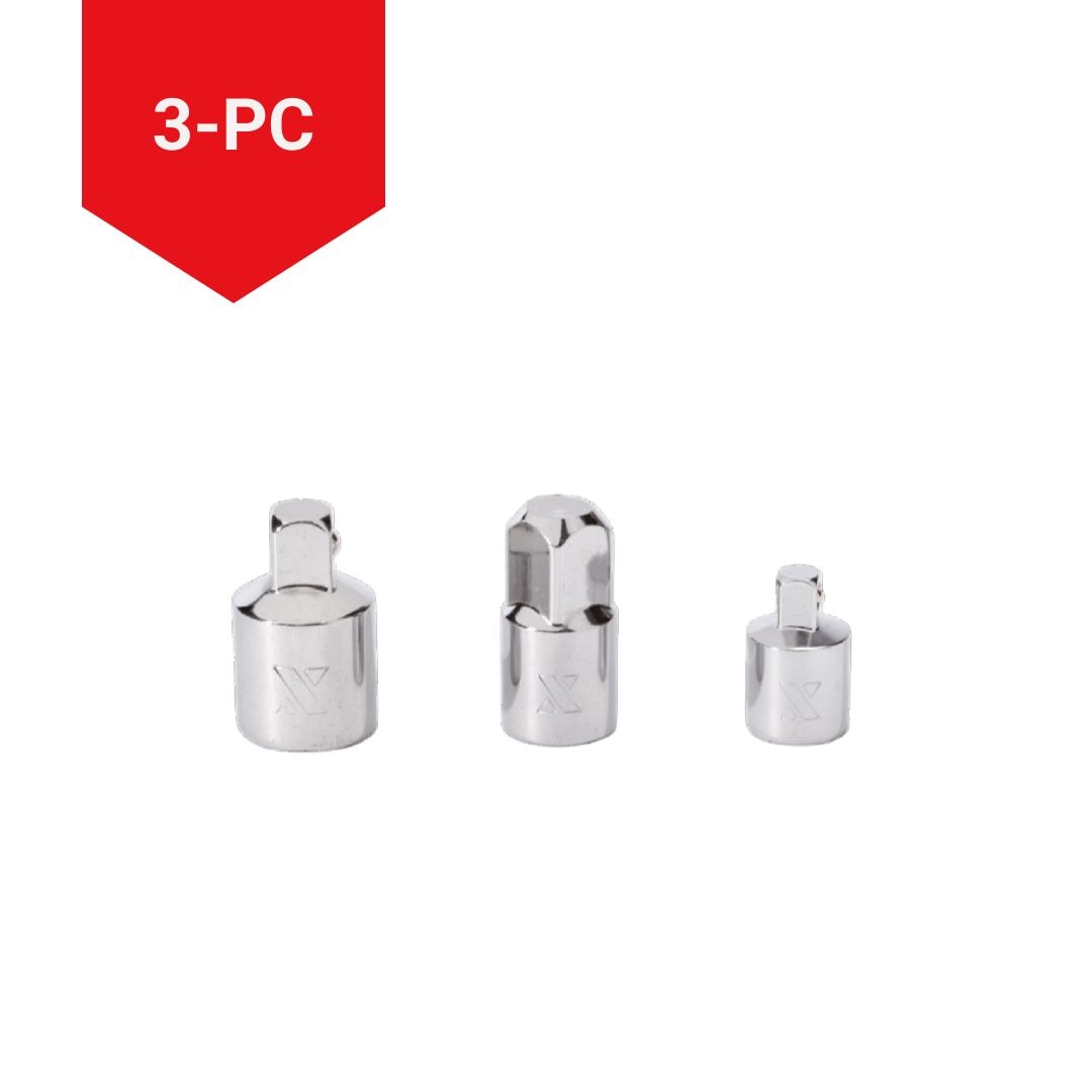 MAXIMUM Socket Adapter Set, 3-pc, Nickel-Chrome Plating