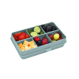 Mini Divided Snackle Box, Food Storage Container with 6 Compartments, Sage