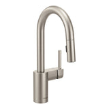 Align Single Handle High Arc Pull Down Sprayer Kitchen Faucet, Stainless Steel