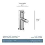 Align Single Handle High Arc Single Hole Bathroom Sink Faucet, Brushed Nickel