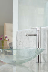Align Single Handle High Arc Vessel Single Hole Bathroom Sink Faucet, WaterSense Certified, Chrome