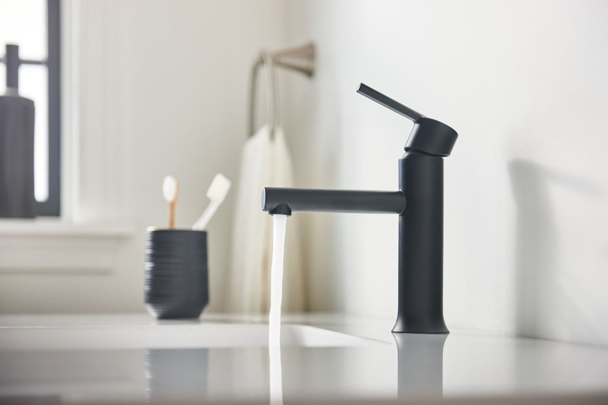Arlys Single Handle Bathroom Faucet, Matte Black