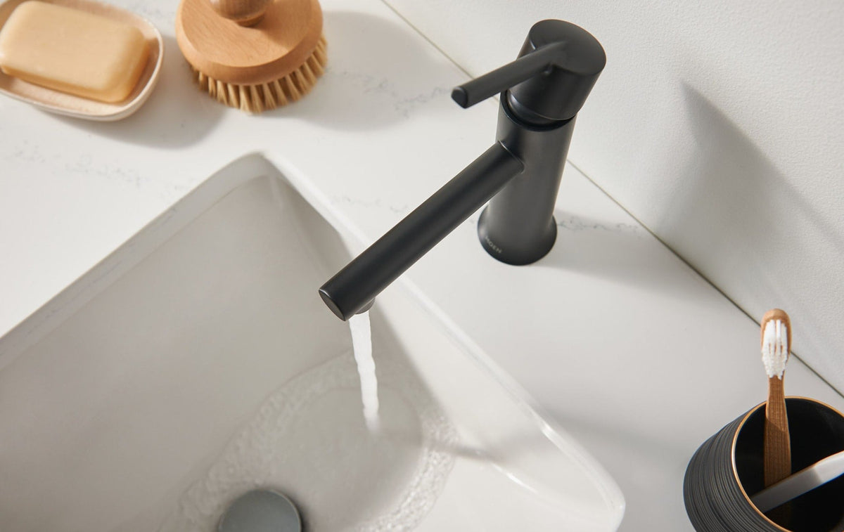 Arlys Single Handle Bathroom Faucet, Matte Black