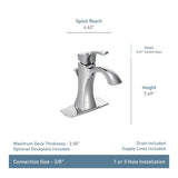 Voss Double Handle High Arc Single Hole Bathroom Sink Faucet, WaterSense Certified, Oil Rubbed Bronze