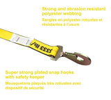 10,000-lb Commercial Ratchet Tie Down Straps, with Snap Hook, 2-in x 8-ft