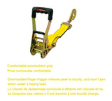 10,000-lb Commercial Ratchet Tie Down Straps, with Snap Hook, 2-in x 8-ft