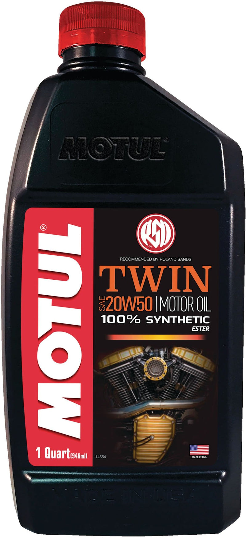 Twin Synthetic Motorcycle Motor Oil 20W50, 946-mL F1569