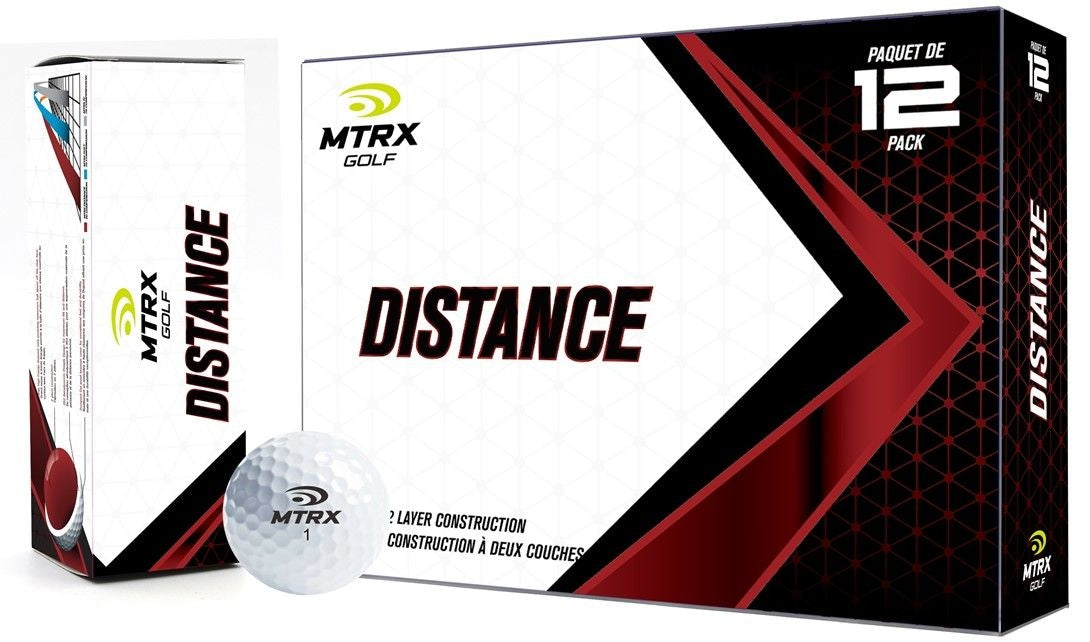 Distance Golf Balls, White, 12-pk