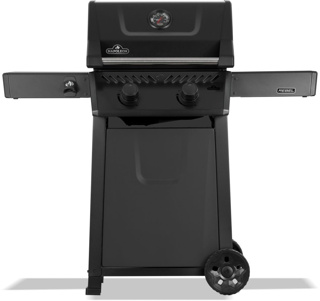 Rebel 365 2-Burner LP Gas BBQ, Matte Black