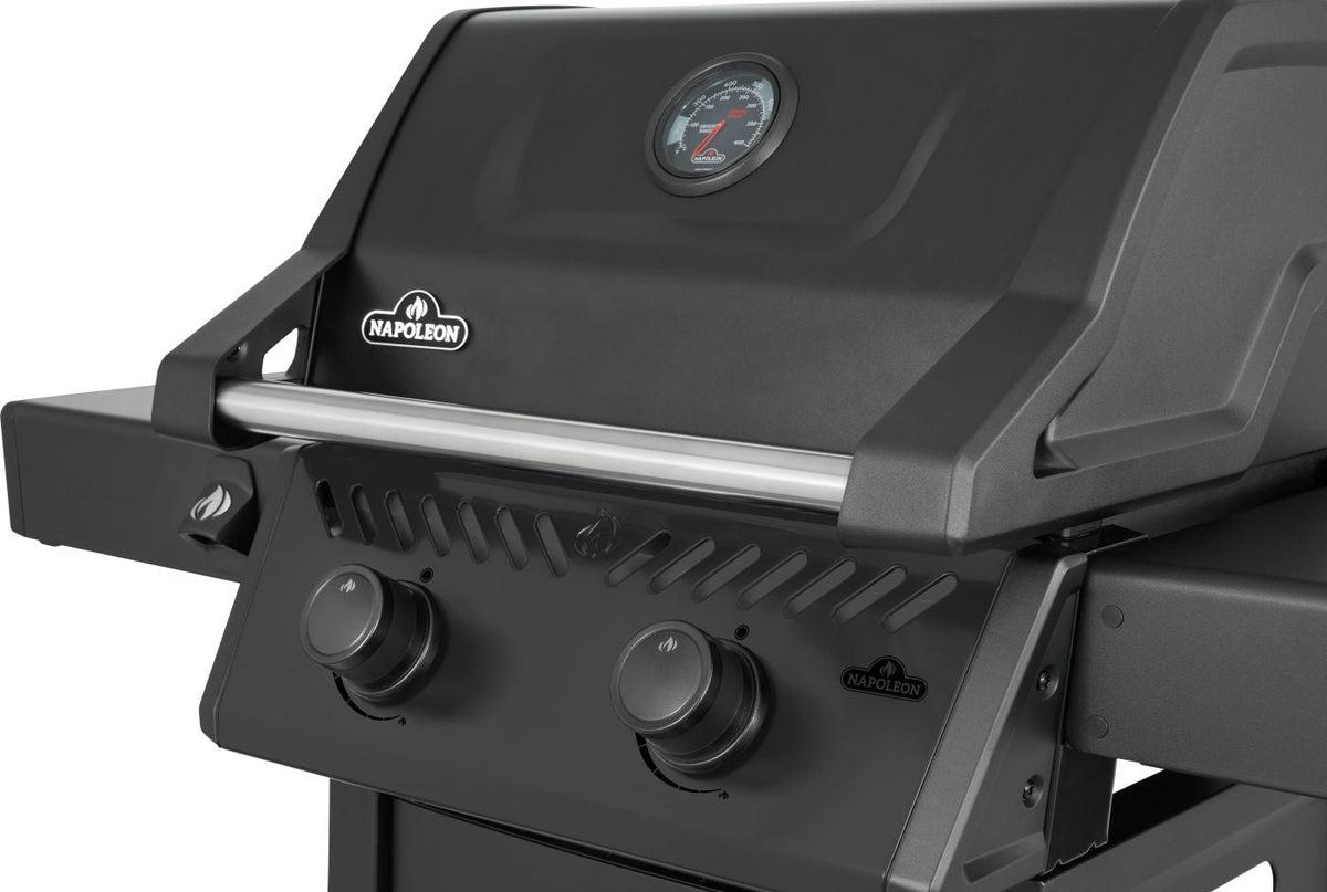 Rebel 365 2-Burner LP Gas BBQ, Matte Black