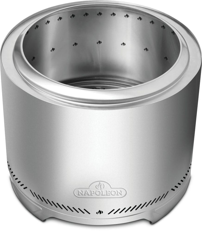 Timberwolf Outdoor Smokeless Multi-Fuel Fire Pit, Stainless Steel, 22-in F8490