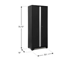 Bold Series 24-Gauge Steel RTA Storage Locker with 3 Shelves, Black, 30-in