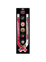Mini Hockey Pucks & Sticks Set, 8-pc