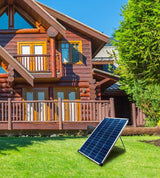 100 Watt, 12V Crystalline Solar Panel Kit with Stand and Charge Controller