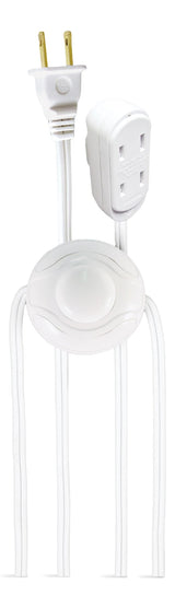 14-ft 7-in 16/2 Indoor Extension Cord, ON/OFF Foot Switch, White