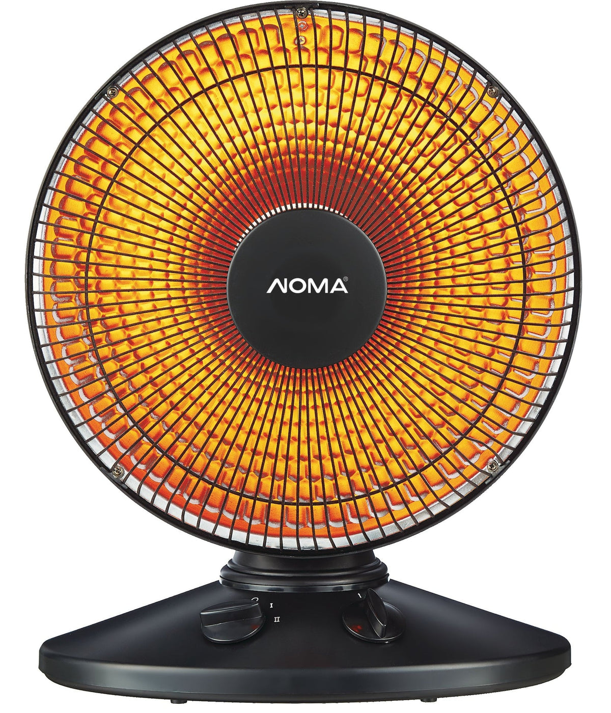 Oscillating Parabolic Dish Portable Radiant Electric Space Heater, 1000W, Black