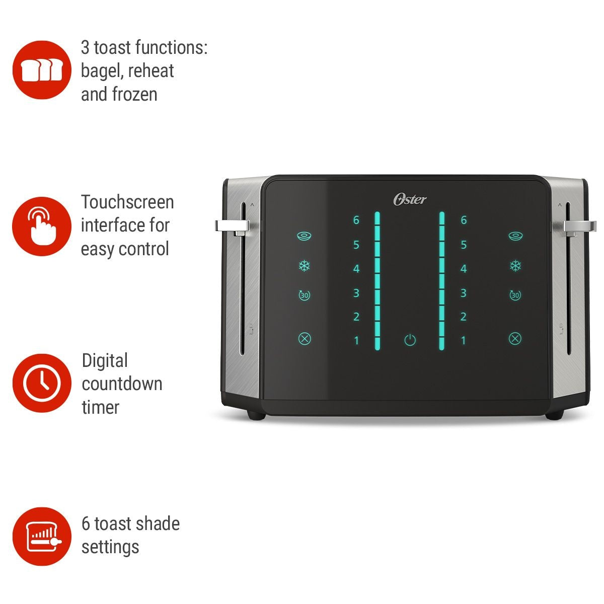 4-Slice Touchscreen Toaster with Easy Touch Technology