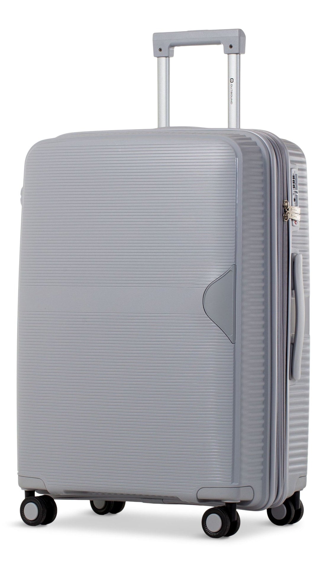 Outbound Hardside Medium Luggage Bag, Silver