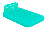 Outbound Kids' Single-High Airbed/Air Mattress with Headboard, Blue