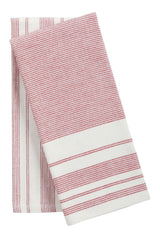 All-Purpose Striped Flatweave Terry Kitchen Towels, Red, 2-pk