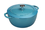 Cast Iron Dutch Oven, Atlantic Blue, 6.6-L