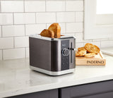 Even Heat Wide Slots Toaster with 9 Settings, Black Stainless Steel, 2-Slices