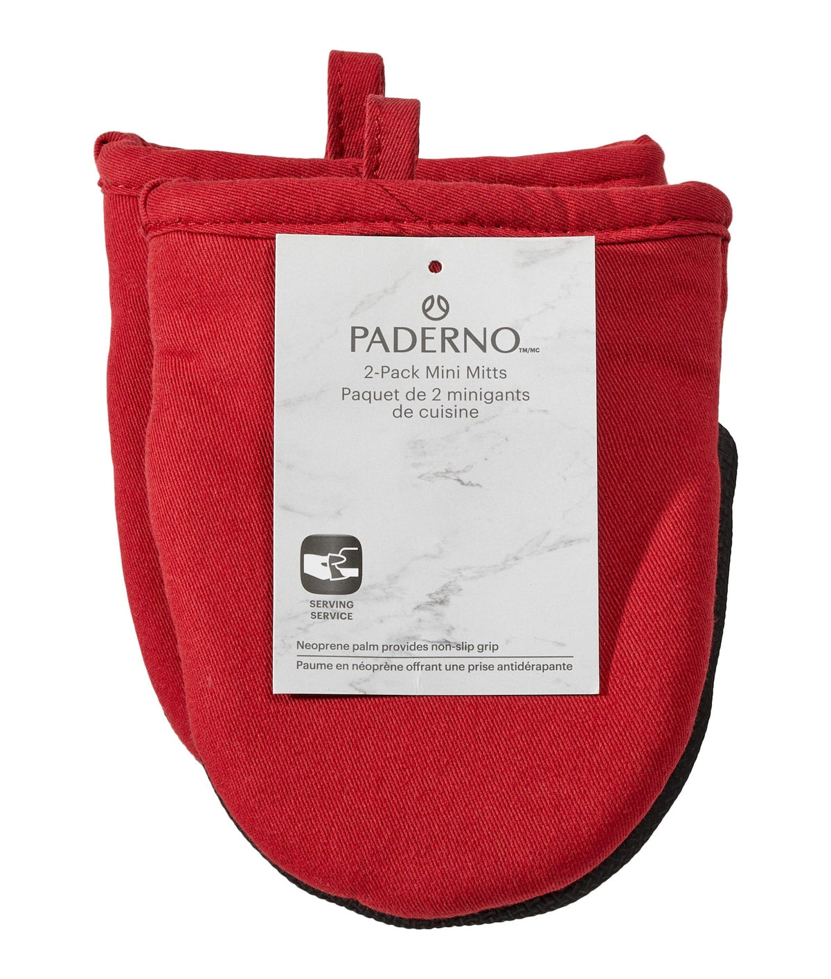 Neoprene Palm Mini Mitts, Red, One-Size, 2-pk