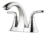 Pasadena Double Handle 4-in Centreset Bathroom Sink Faucet, WaterSense Certified, Chrome