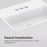 Vaneri 4-in Centreset Bath Faucet, Stainless Steel