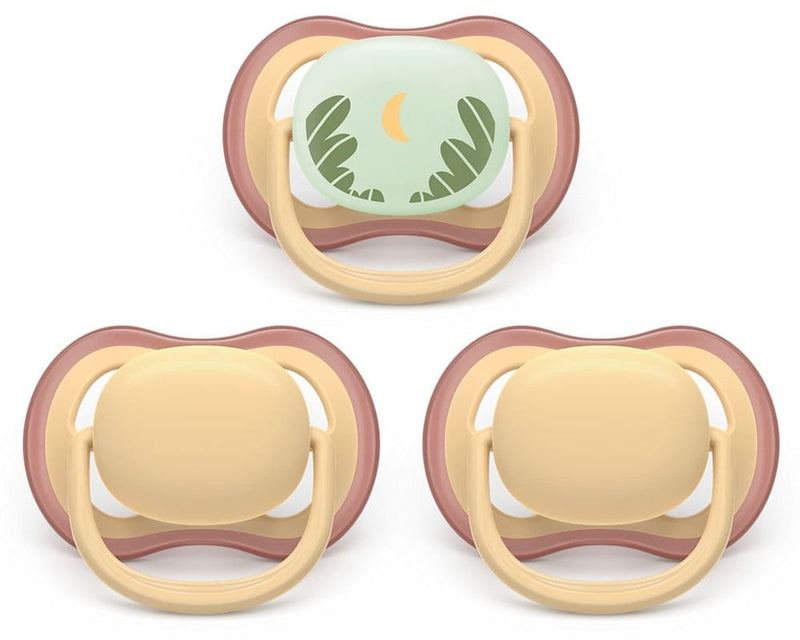Ultra air Pacifier 0-6 Months All Day, Yellow, 3-pk S4660