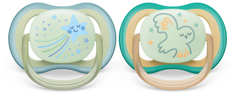 Ultra Air Pacifier, 0-6 Months, Smiling Star & Owl, 2-pk A9872